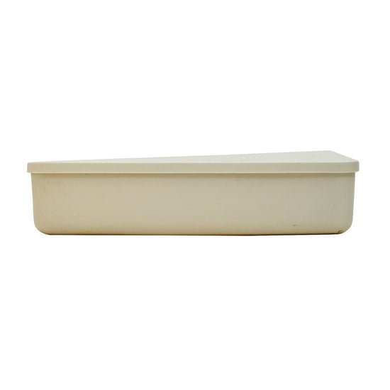 Lidded Short Storage Bin - Beige Mumuso
