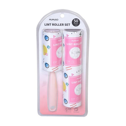 Lint Roller Set - Pink Mumuso