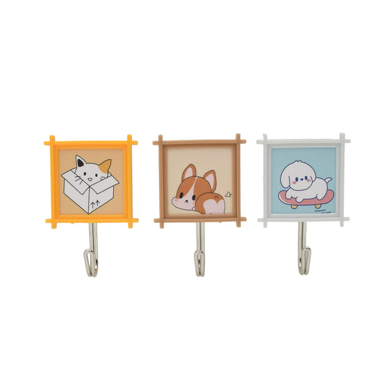 MUMUSO Creative Picture Frame Adhesive Hooks - 3 Pieces Mumuso