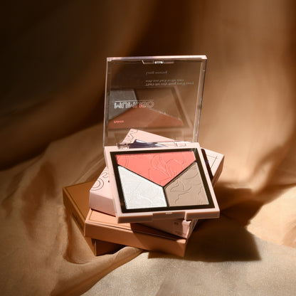 MUMUSO 3-in-1 Sculpt &amp; Glow Makeup Palette ( Blush, contour, highlighter)
