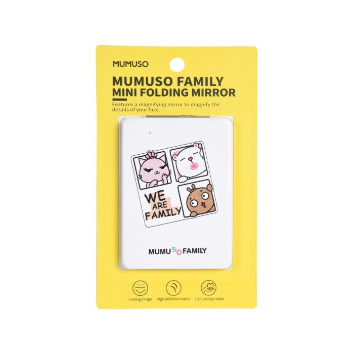 MUMUSO Family Mini Folding Mirror (Rectangular) Mumuso