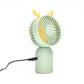 Mini Electric Handfan with Antlers- Pink/ White/ Green