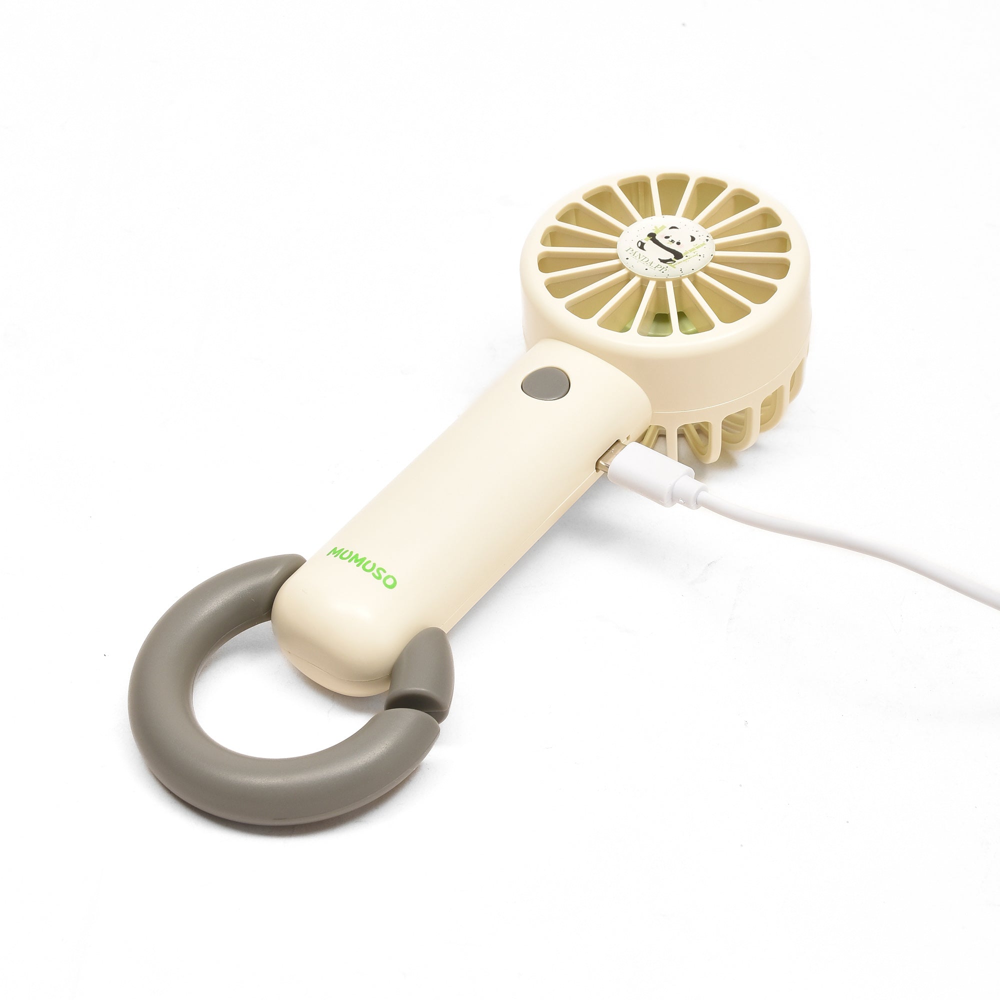 Electric Mini Handheld Fan with Carabiner- Pink/ White/ Blue