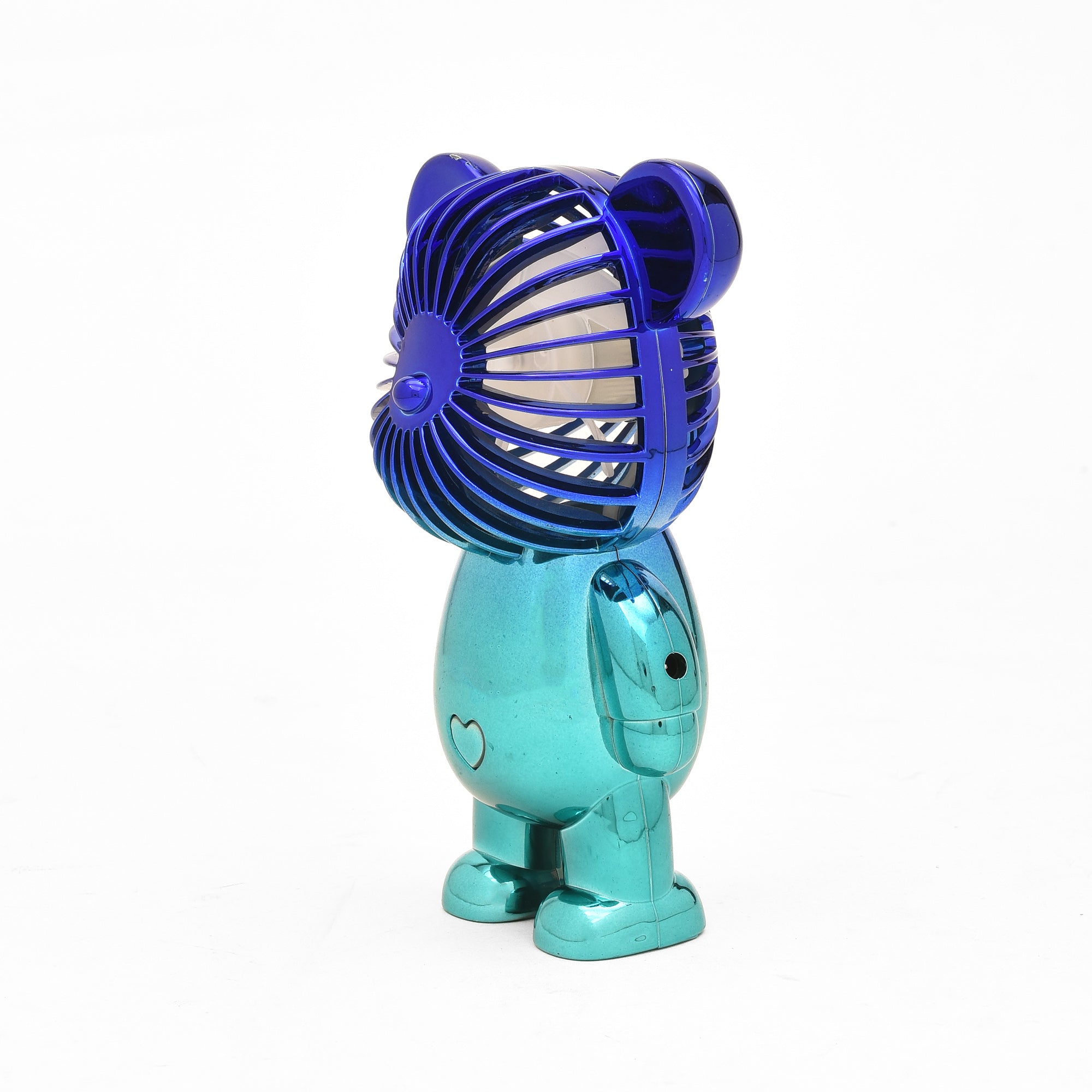Breezy Bear Electroplated Mini Desk Fan- Blue Gradient