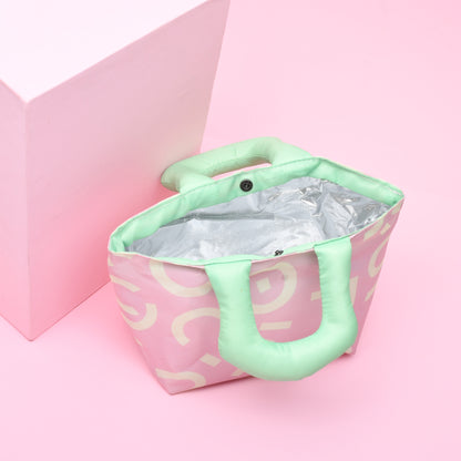 Colourful Cartoon Lunch Bag- Pink/Purple