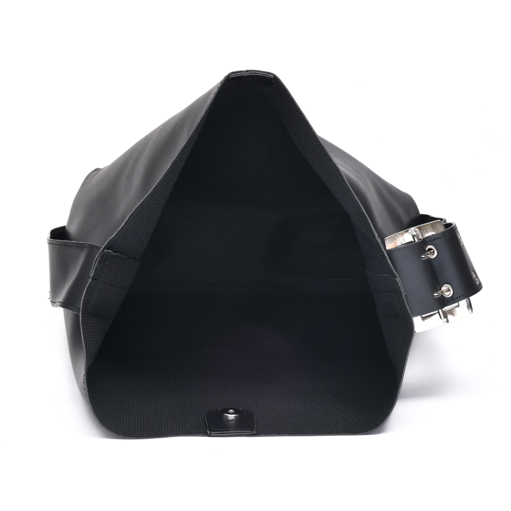 Wide Strap Tote Bag- Black