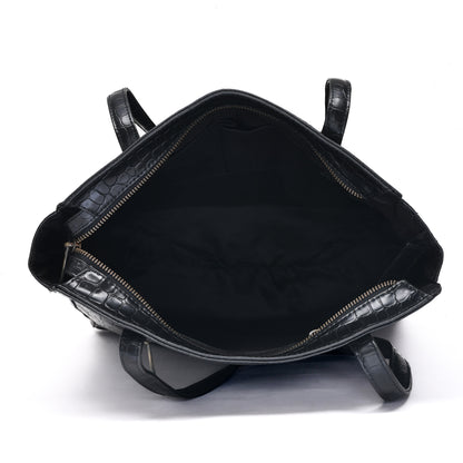 Mumuso Croco Tote Bag- Black