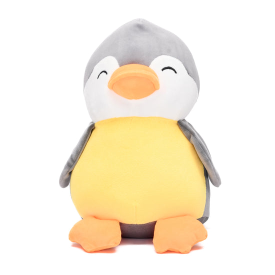 Playful Penguin Soft Toy- Grey & Yellow / 35cm