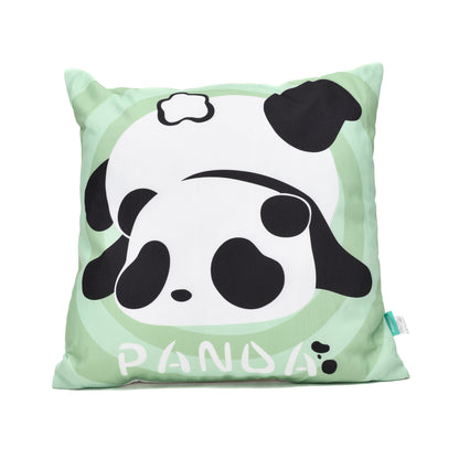 Cute Naughty Panda Throw Pillow- Green/ Blue/ Pink