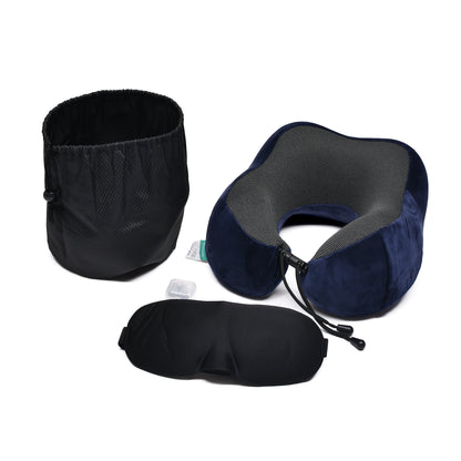 Mumuso Travel Comfort Set – Neck pillow, Sleeping Eye mask, Ear Plugs