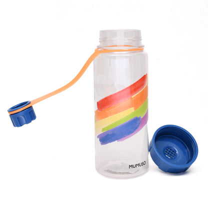 Rainbow Sports Water Bottle- Green/ Blue/ Black