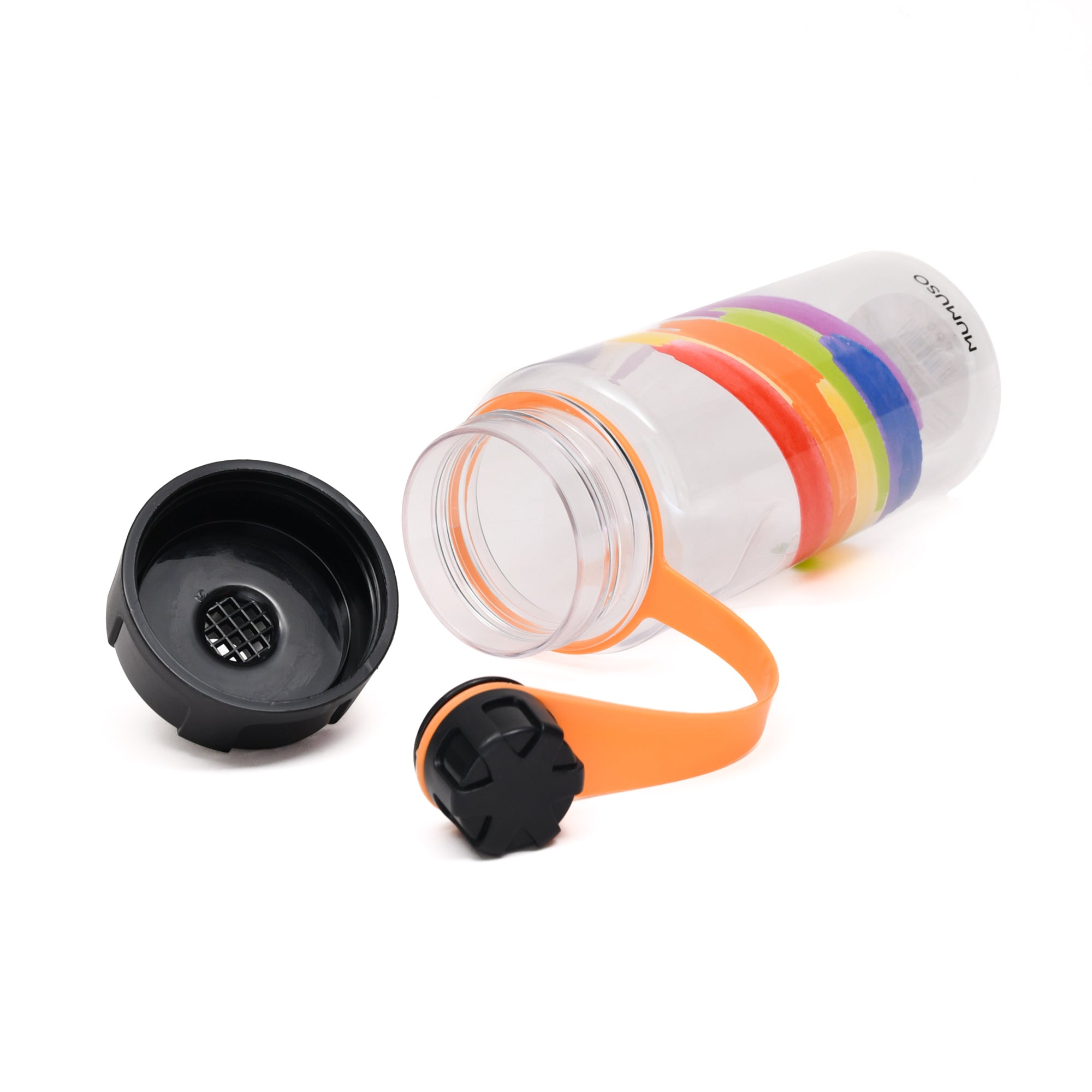 Rainbow Sports Water Bottle- Green/ Blue/ Black