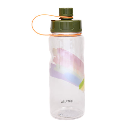 Rainbow Sports Water Bottle- Green/ Blue/ Black