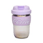 Dazzling Glass Coffee Tumbler with Lid and Sleeves-400ml