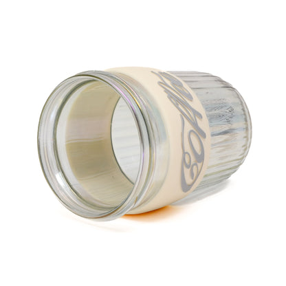 Dazzling Glass Coffee Tumbler with Lid and Sleeves-400ml