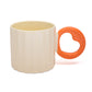 Ceramic Cup with heart handle- Beige / 250ml