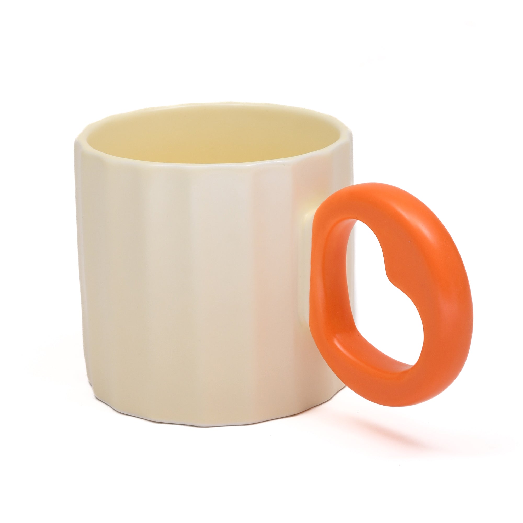 Ceramic Cup with heart handle- Beige / 250ml