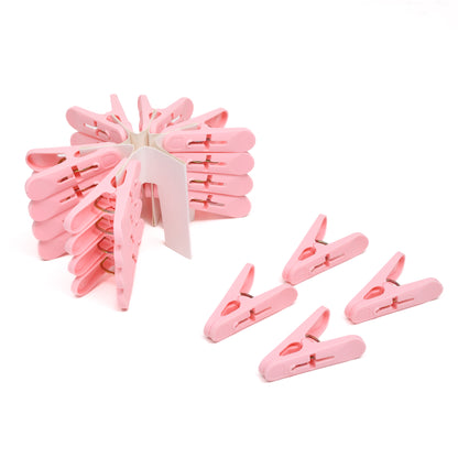 Pink Clothes Pins in a Bucket- 24 clips
