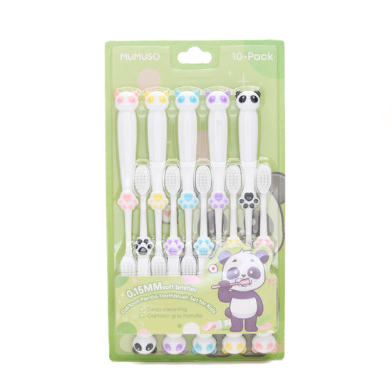 Cartoon Panda Toothbrush Set for kids- 10 pack