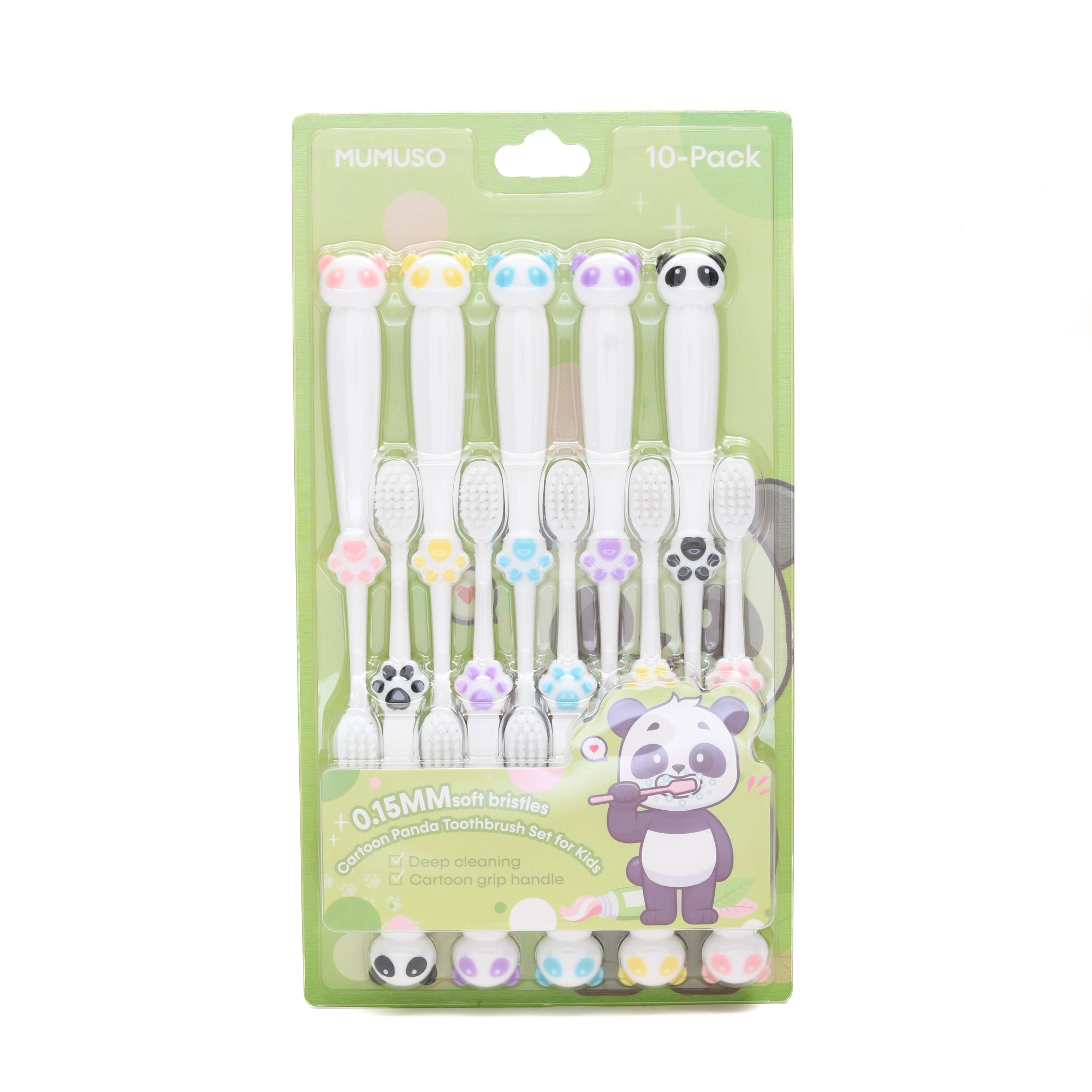 Cartoon Panda Toothbrush Set for kids- 10 pack