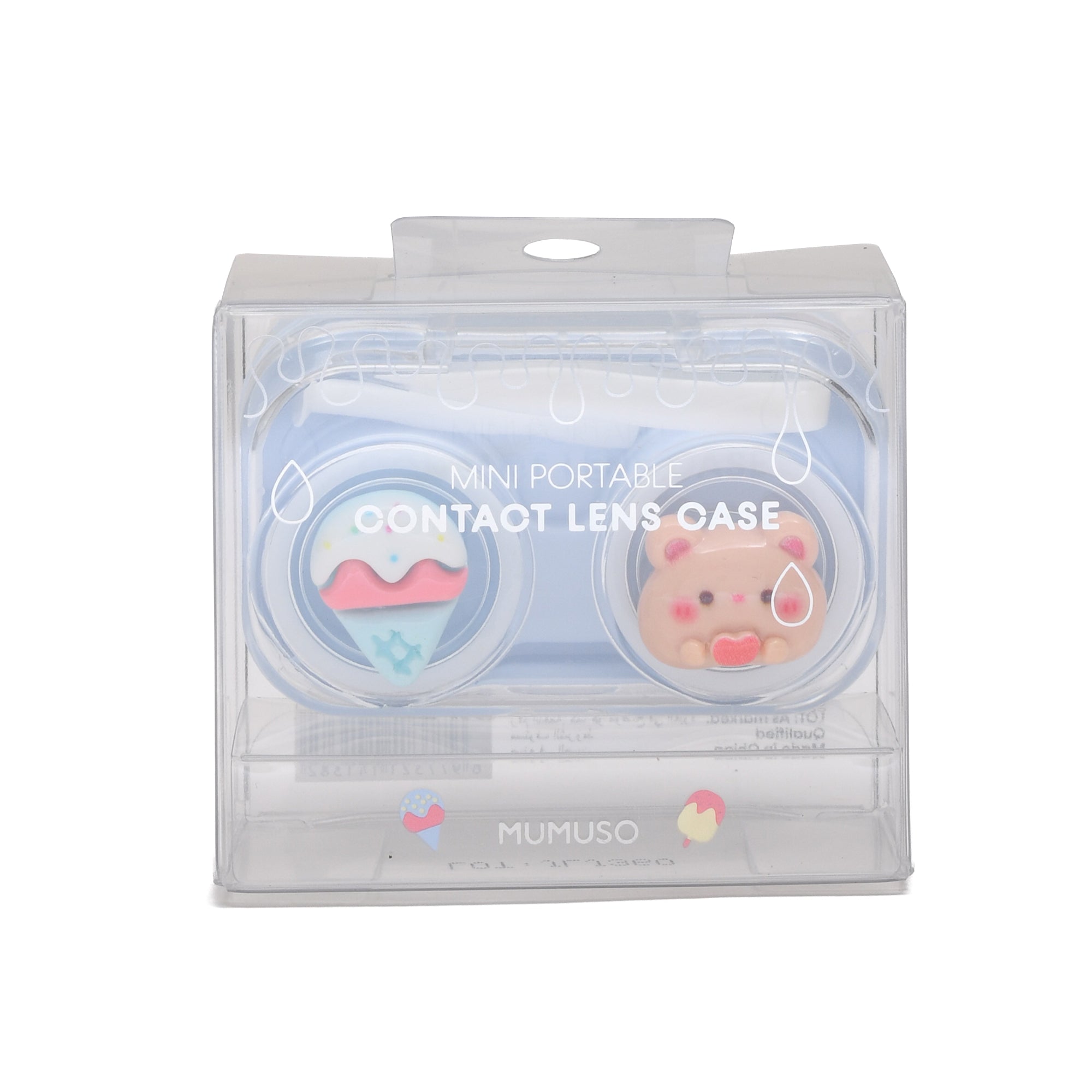 Mini Portable Contact Lens Case- Baby Blue