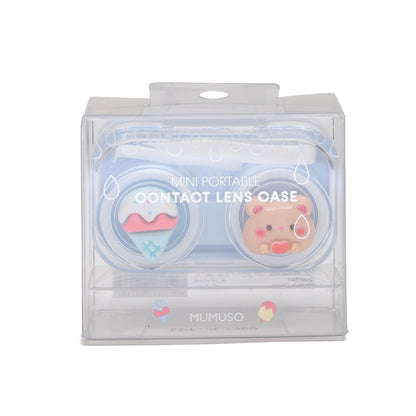 Mini Portable Contact Lens Case- Baby Blue