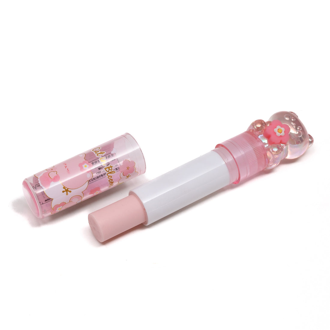Lipstick-Shaped Eraser -Kitten &amp; Cherry Blossom