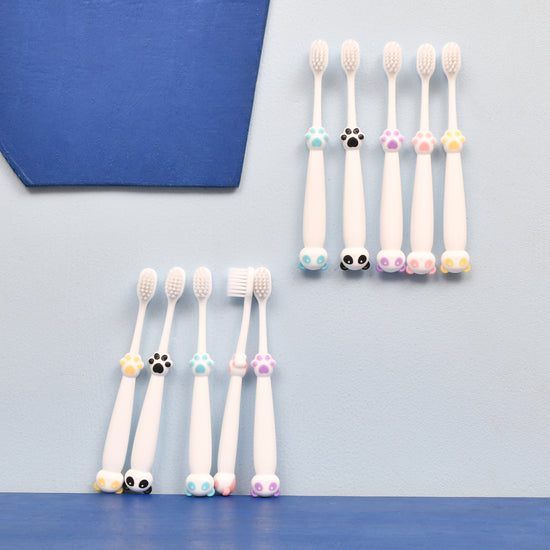 Cartoon Panda Toothbrush Set for kids- 10 pack