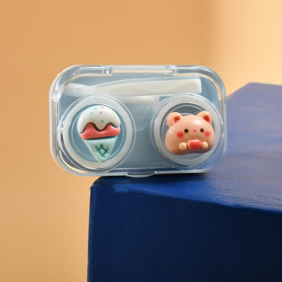 Mini Portable Contact Lens Case- Baby Blue