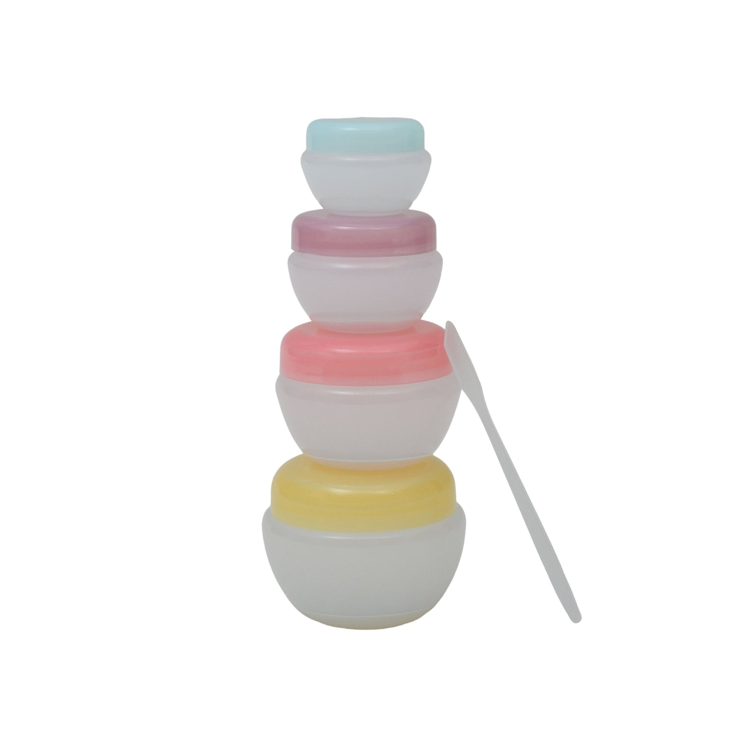 Macaron Travel Containers - 4 Pcs / Multicolour Mumuso