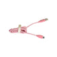 Micro Silicone USB Cable with LED Light - Pink Mumuso