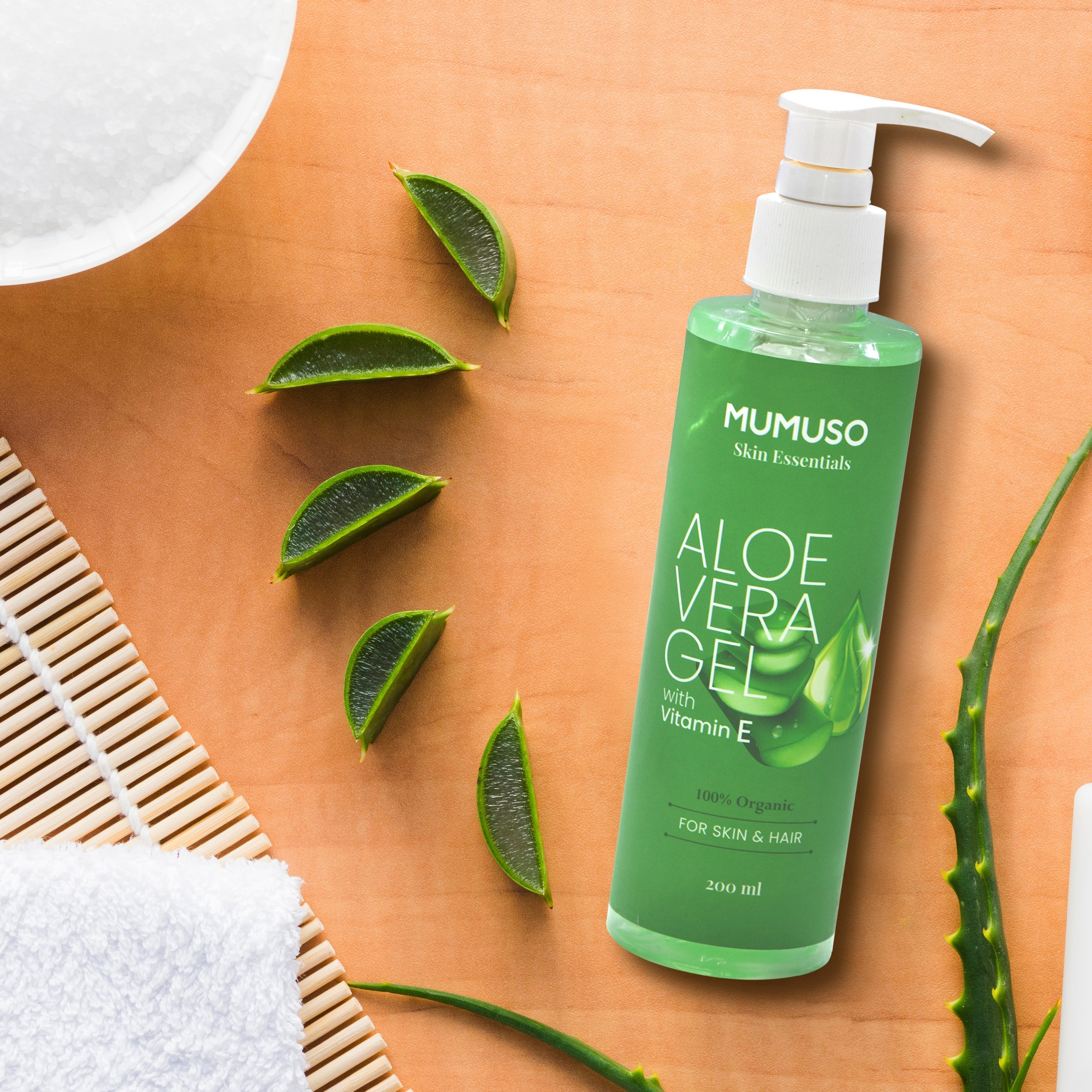 Multipurpose Aloe-Vera Gel with Vitamin E - 200 ml Mumuso