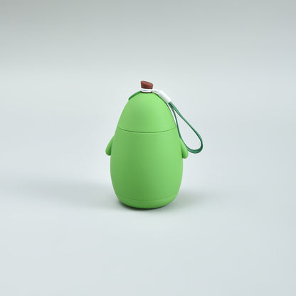 Adorable Avocado-Shaped Green Glass Water Bottle-280mL
