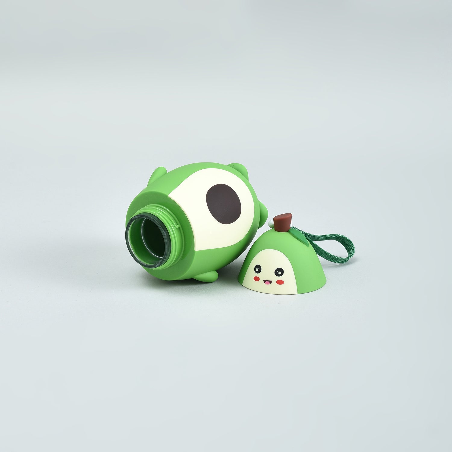 Adorable Avocado-Shaped Green Glass Water Bottle-280mL