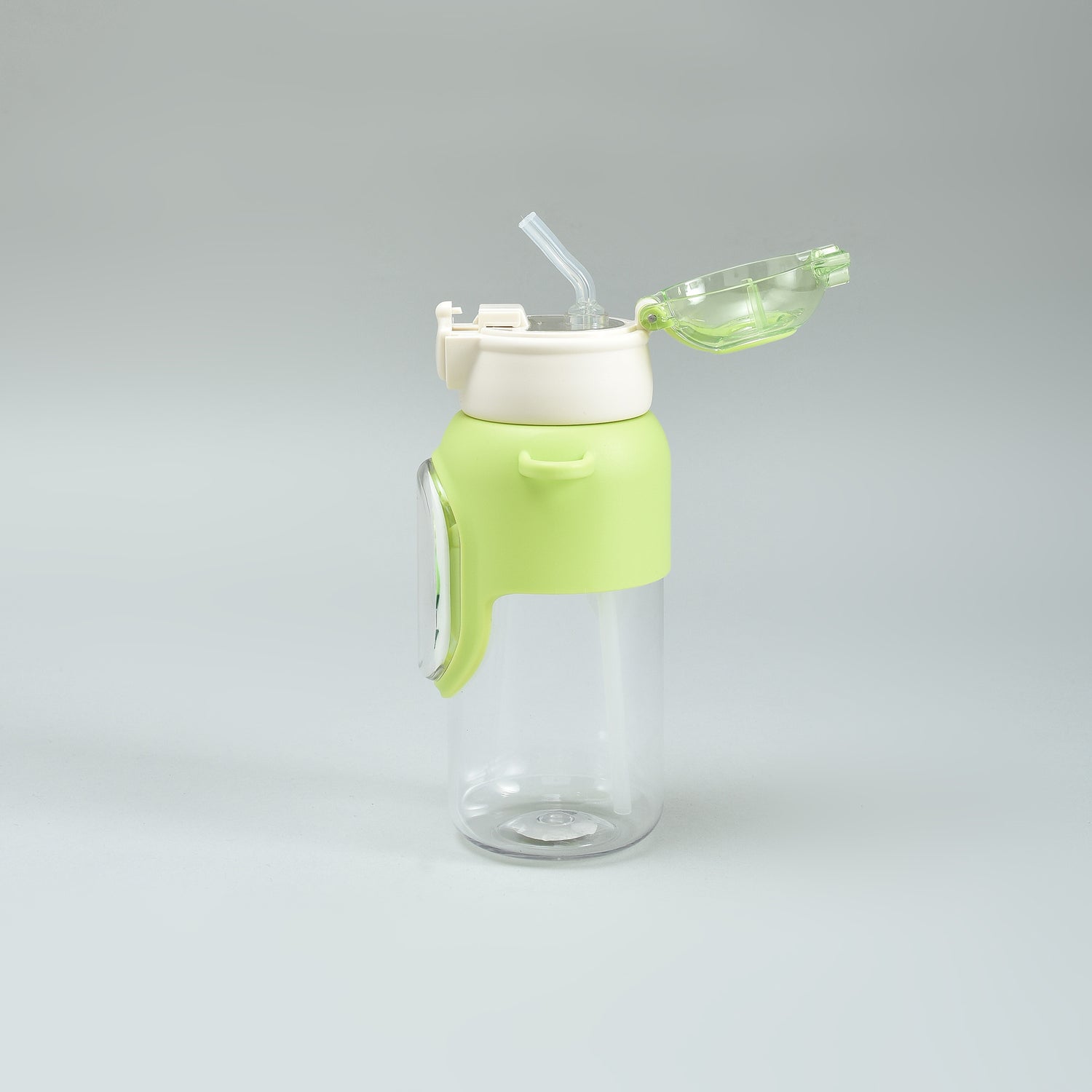 Cherry &amp; Avocado Water Bottle with Crown Cover and Shoulder String - Red &amp; Green / 650 ml