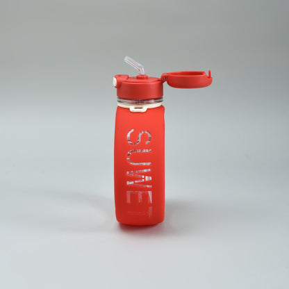 Mumuso Cherry Donut-Shaped Water Bottle- Red/700 ml