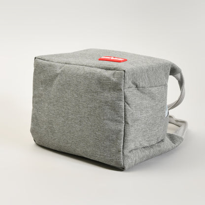 Portable Insulated Fabric Lunch Bag- Grey