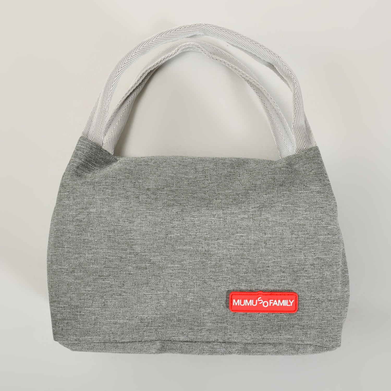 Portable Insulated Fabric Lunch Bag- Grey