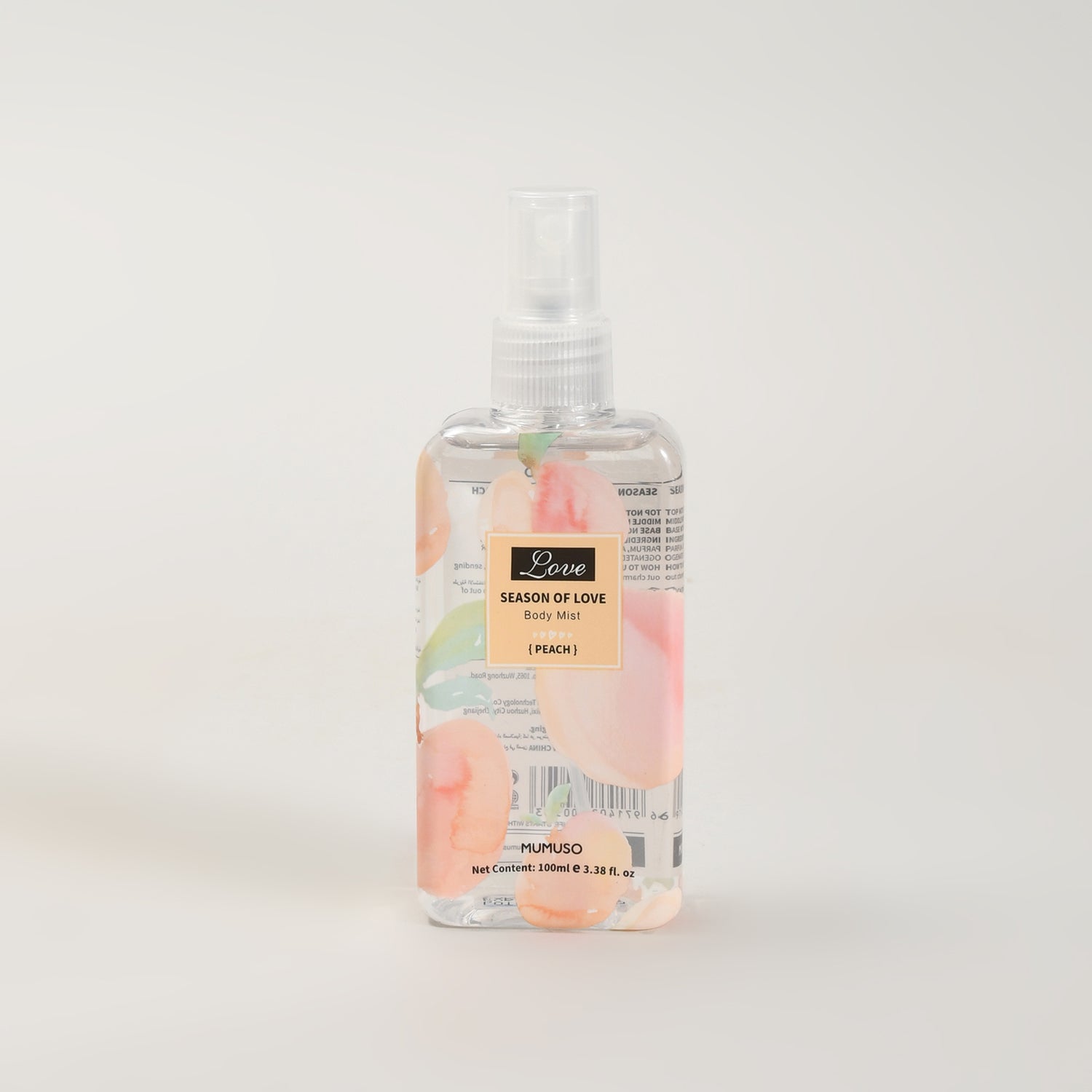 MUMUSO Season of Love Peach Body Mist – Refreshing Fruity Peach Fragrance Mist (100ml)