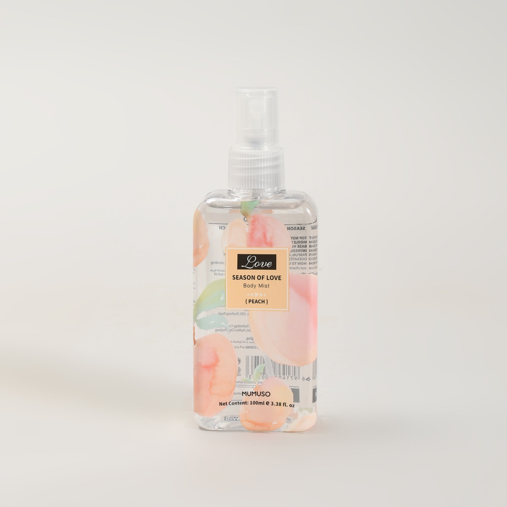 MUMUSO Season of Love Peach Body Mist – Refreshing Fruity Peach Fragrance Mist (100ml)