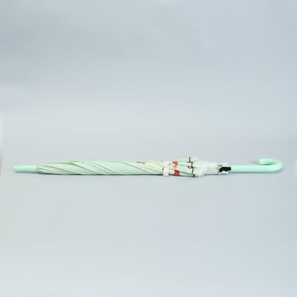 Apple &amp; Puppy Umbrella with J Handle - Mint Green