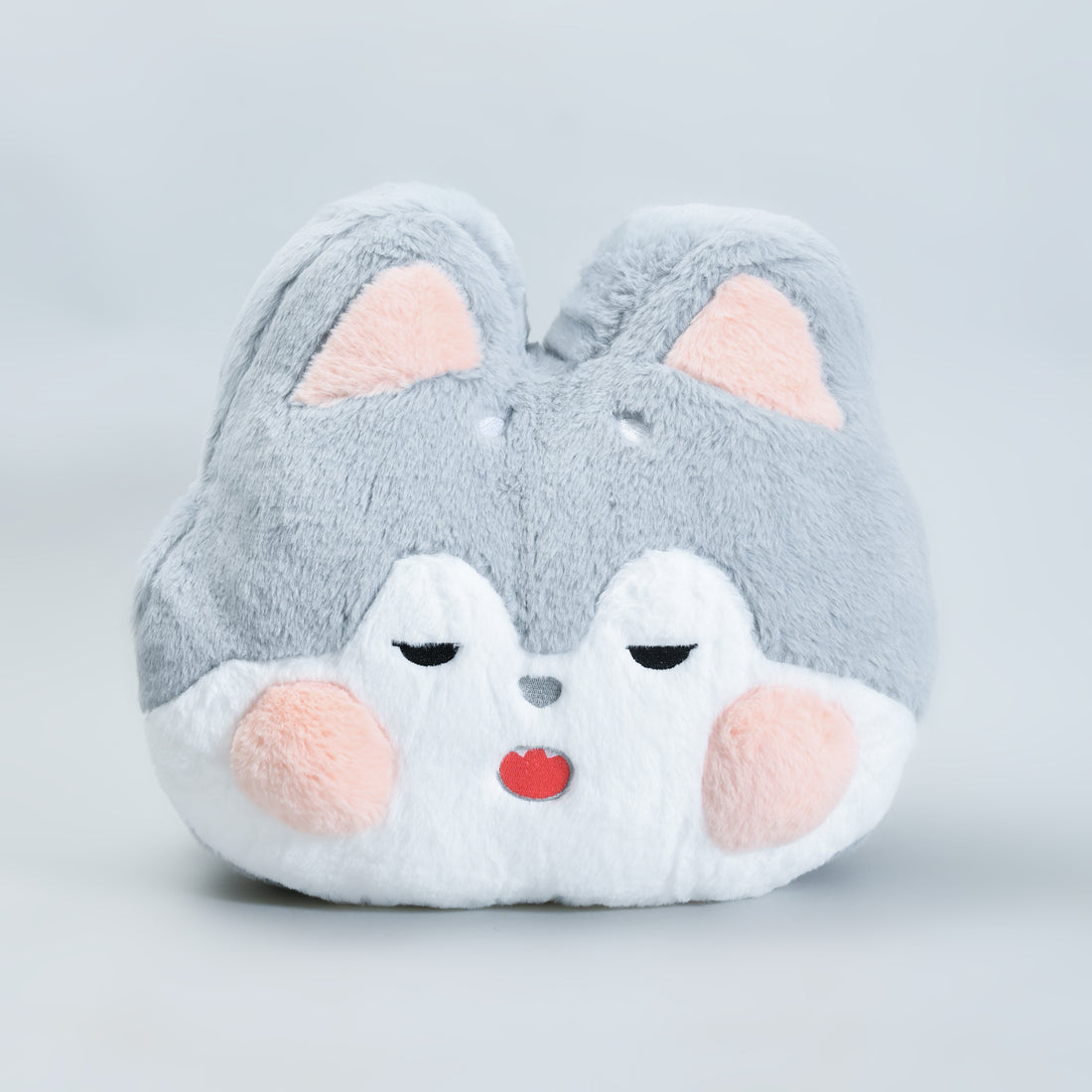 Siberian Husky Cartoon Hand Warmer Pillow- Grey