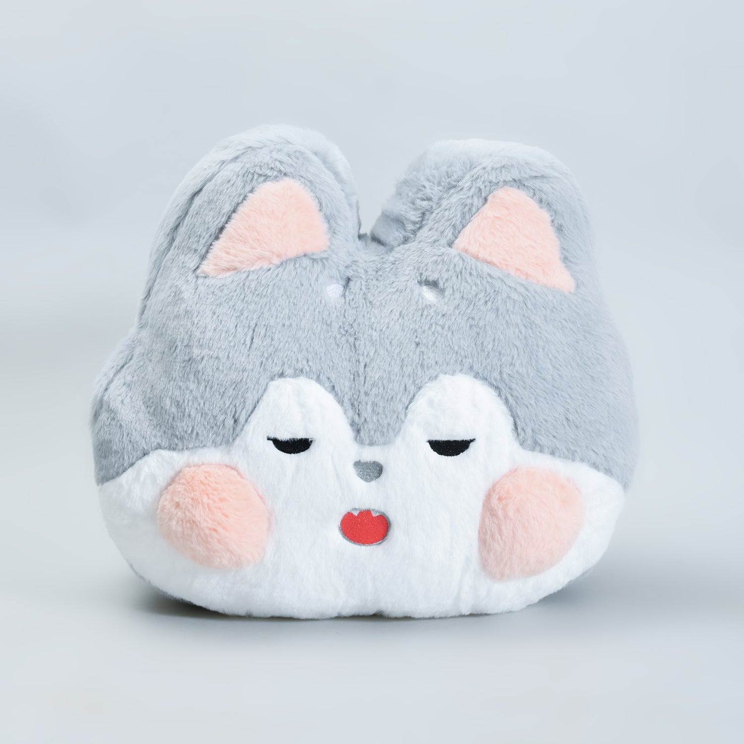 Siberian Husky Cartoon Hand Warmer Pillow- Grey