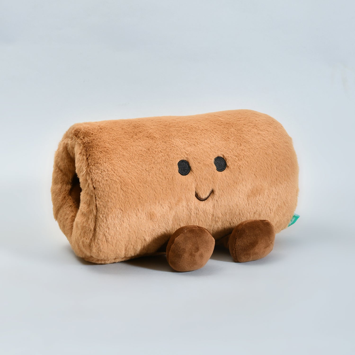 Mumuso Gourmet Food Family Edition- Dirty Bun Hand Warmer Pillow - Brown