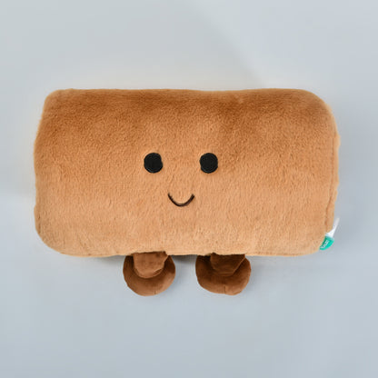 Mumuso Gourmet Food Family Edition- Dirty Bun Hand Warmer Pillow - Brown