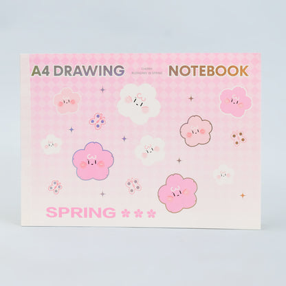A4 Drawing Notebook —Pink  Cherry Blossom Edition/A4