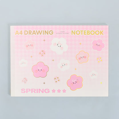 A4 Drawing Notebook —Pink  Cherry Blossom Edition/A4