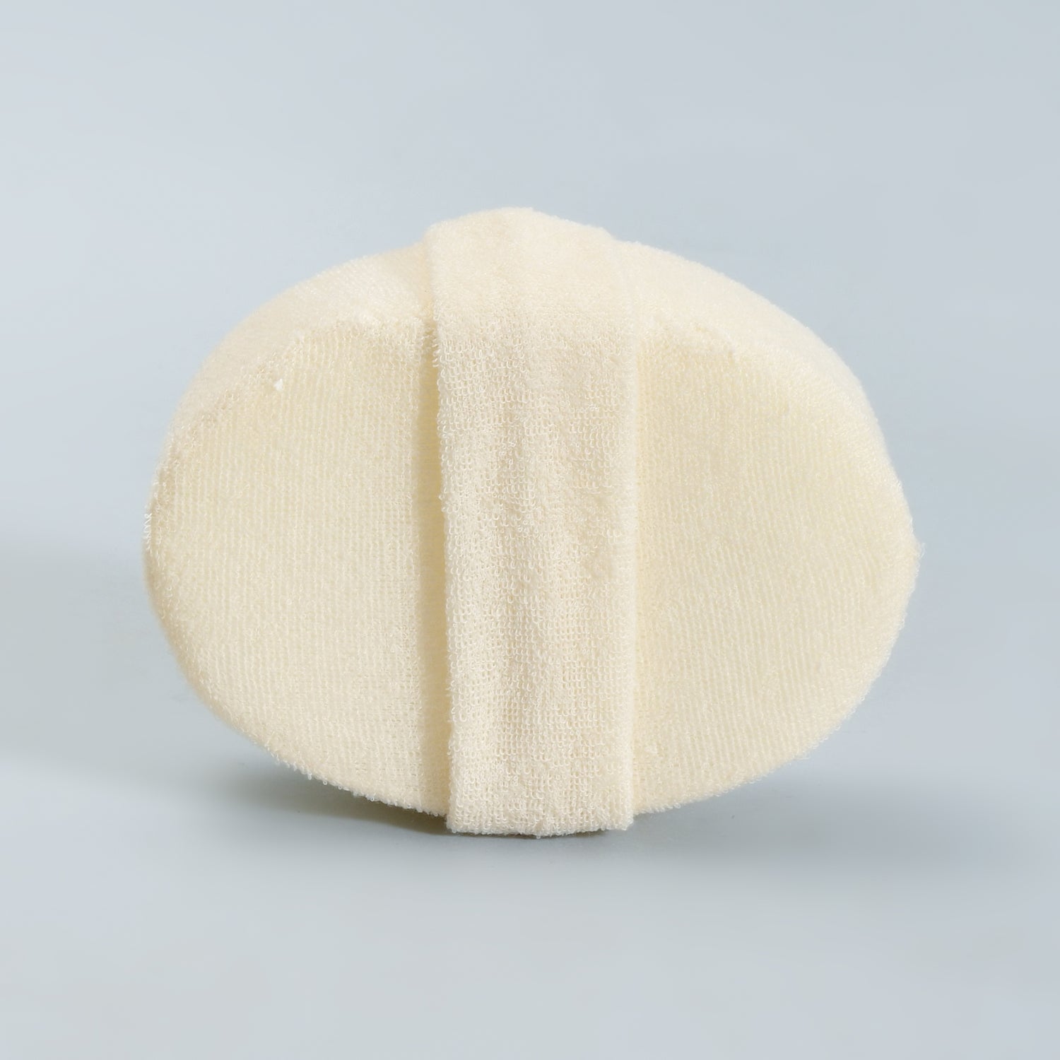 Mumuso Beige Exfoliating Pad with Strap — Dense Mesh