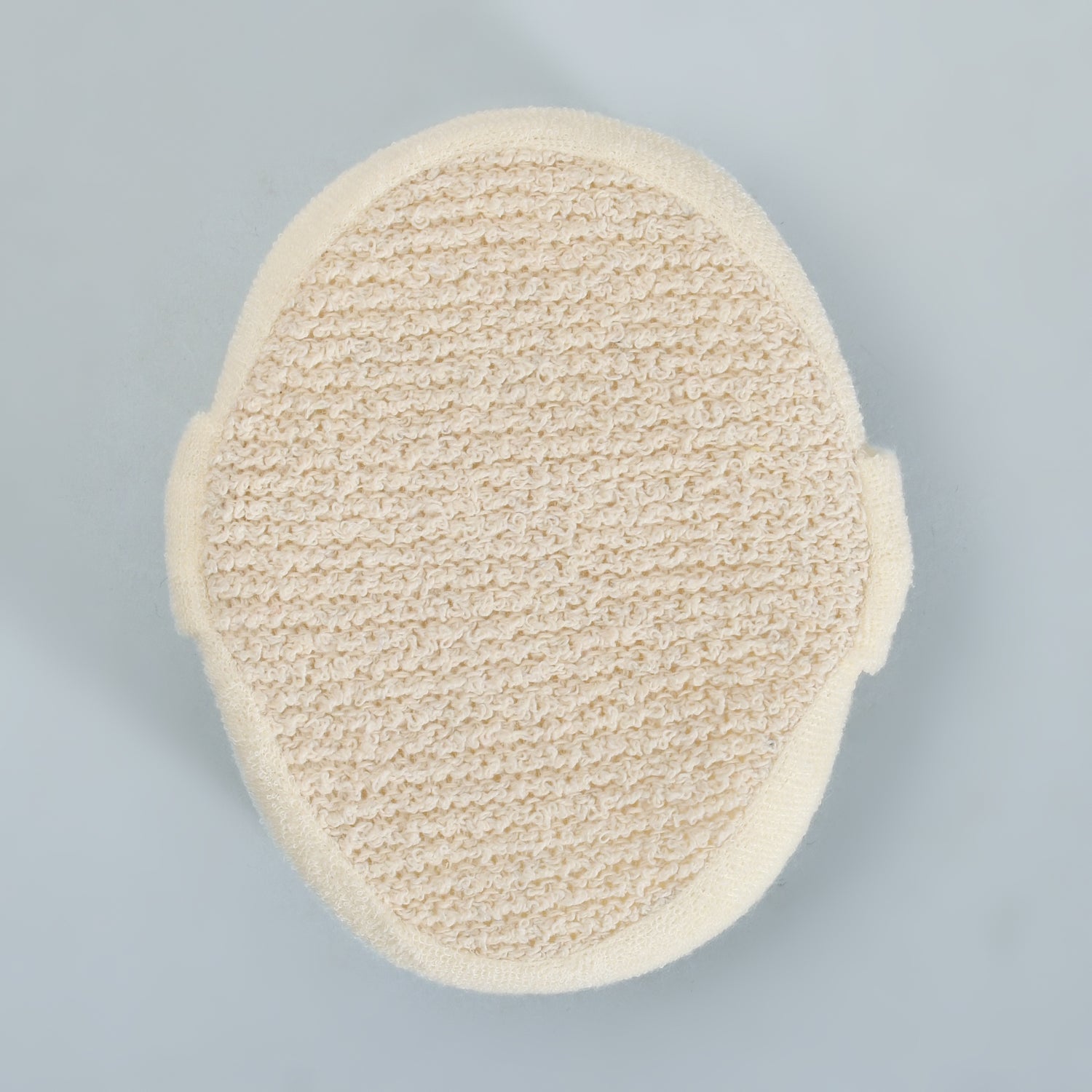 Mumuso Beige Exfoliating Pad with Strap — Dense Mesh