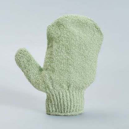Mumuso Exfoliating Scrubbing Bath Gloves - Green/ 1 pair